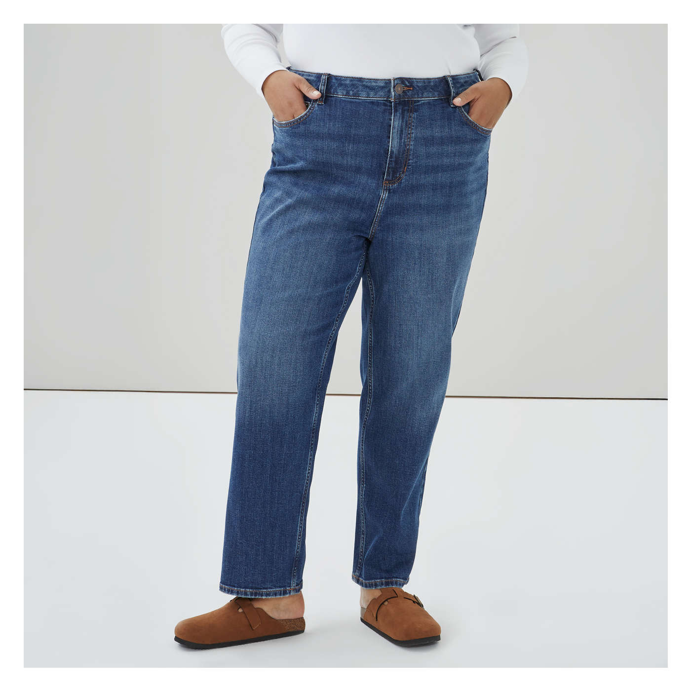 Joe Fresh Women+ Dark Wash Slim Straight Jean - 1 ea